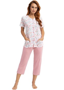 Luna bawełniana piżama damska różowo biała 476, Kolor różowo-biały, Rozmiar XL, Luna ze sklepu Intymna w kategorii Piżamy damskie - zdjęcie 161440617