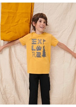Sinsay - Koszulka z nadrukiem - żółty ze sklepu Sinsay w kategorii T-shirty chłopięce - zdjęcie 161445468