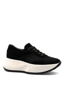 Czarne sznurowane sneakersy 5AD8110S511B ze sklepu NESCIOR w kategorii Buty sportowe damskie - zdjęcie 161448745