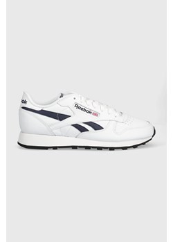 Reebok Classic sneakersy skórzane CLASSIC LEATHER kolor biały ze sklepu PRM w kategorii Buty sportowe męskie - zdjęcie 161450358