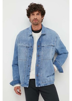 Pepe Jeans kurtka jeansowa męska kolor niebieski przejściowa ze sklepu ANSWEAR.com w kategorii Kurtki męskie - zdjęcie 161455276