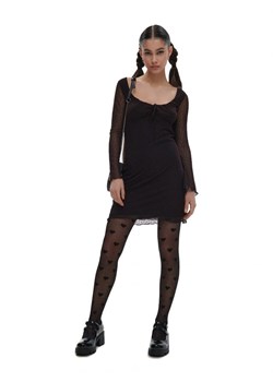 Cropp - Wzorzysta sukienka mini - czarny ze sklepu Cropp w kategorii Sukienki - zdjęcie 161464398
