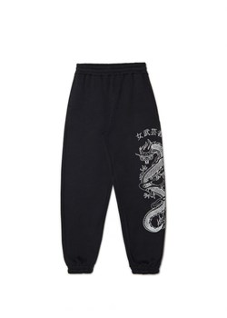 Cropp - Czarne dresowe joggery - czarny ze sklepu Cropp w kategorii Spodnie damskie - zdjęcie 161464929