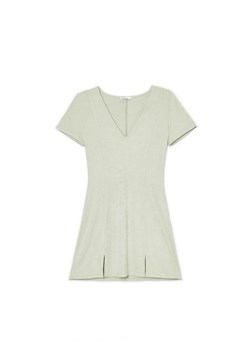 Cropp - Jasnozielona sukienka mini - zielony ze sklepu Cropp w kategorii Sukienki - zdjęcie 161465569