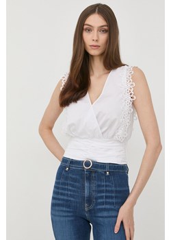 Morgan bluzka damska kolor biały gładka ze sklepu ANSWEAR.com w kategorii Bluzki damskie - zdjęcie 161468338