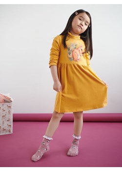 Sinsay - Sukienka z marszczeniami - żółty ze sklepu Sinsay w kategorii Sukienki dziewczęce - zdjęcie 161471089