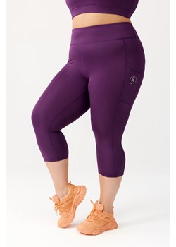Damskie legginsy CONTROL 3/4 PLUS SIZE : Kolor - PLUM, Rozmiar - XXL ze sklepu ROUGH RADICAL w kategorii Spodnie damskie - zdjęcie 161476255