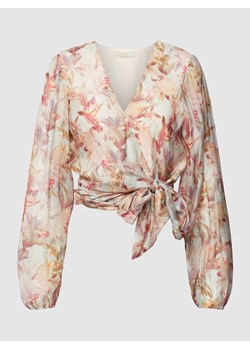 Bluzka kopertowa z wiązanym detalem ze sklepu Peek&Cloppenburg  w kategorii Bluzki damskie - zdjęcie 161477478