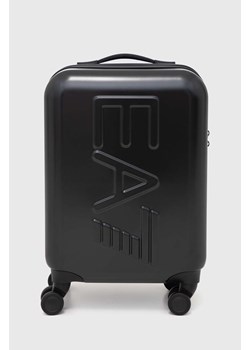 EA7 Emporio Armani walizka kolor czarny ze sklepu ANSWEAR.com w kategorii Walizki - zdjęcie 161480818