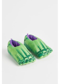 H & M - Miękkie kapcie - Zielony ze sklepu H&M w kategorii Kapcie dziecięce - zdjęcie 161488555