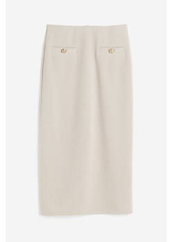 H & M - Ołówkowa spódnica o strukturalnym splocie - Brązowy ze sklepu H&M w kategorii Spódnice - zdjęcie 161496509