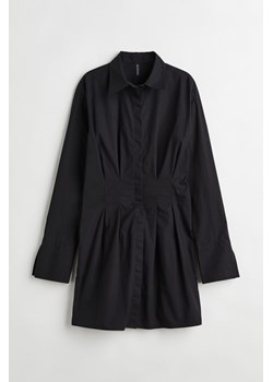 H & M - Szmizjerka z bawełnianej popeliny - Czarny ze sklepu H&M w kategorii Sukienki - zdjęcie 161502976
