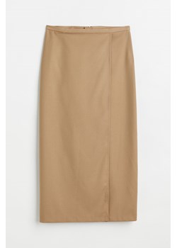 H & M - Kopertowa spódnica z diagonalu - Beżowy ze sklepu H&M w kategorii Spódnice - zdjęcie 161503578