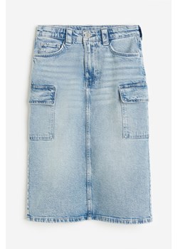 H & M - Dżinsowa spódnica cargo - Niebieski ze sklepu H&M w kategorii Spódnice dziewczęce - zdjęcie 161505687