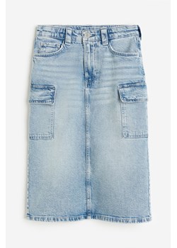 H & M - Dżinsowa spódnica cargo - Niebieski ze sklepu H&M w kategorii Spódnice - zdjęcie 161505687