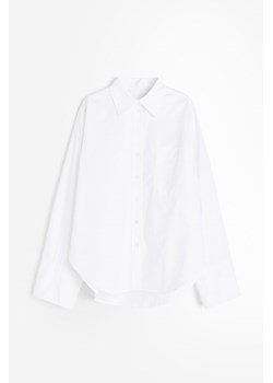 H & M - Bawełniana koszula oversize - Biały ze sklepu H&M w kategorii Koszule damskie - zdjęcie 161506579