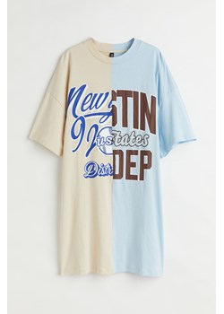 H & M - Sukienka T-shirtowa oversize - Niebieski ze sklepu H&M w kategorii Sukienki - zdjęcie 161513847