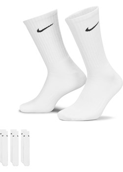 Klasyczne skarpety treningowe Nike Cushioned (3 pary) - Biel ze sklepu Nike poland w kategorii Skarpetki męskie - zdjęcie 161519725