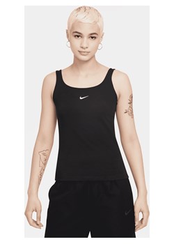Damska koszulka bez rękawów na cienkich ramiączkach Nike Sportswear Essential - Czerń ze sklepu Nike poland w kategorii Bluzki damskie - zdjęcie 161520645