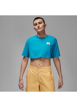 Damski T-shirt o krótkim kroju Jordan Sport - Niebieski ze sklepu Nike poland w kategorii Bluzki damskie - zdjęcie 161520879