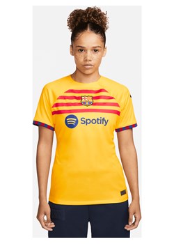 Damska koszulka piłkarska Nike Dri-FIT FC Barcelona Stadium 2023/24 (wersja czwarta) - Żółty ze sklepu Nike poland w kategorii Bluzki damskie - zdjęcie 161520906