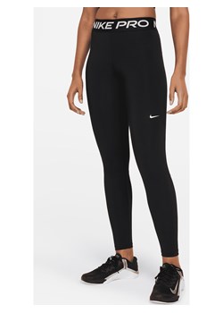 Damskie legginsy ze średnim stanem i wstawkami z siateczki Nike Pro - Czerń ze sklepu Nike poland w kategorii Spodnie damskie - zdjęcie 161521257