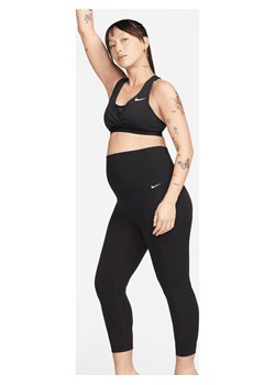 Damskie ciążowe legginsy 7/8 z wysokim stanem i kieszeniami zapewniające delikatne wsparcie Nike Zenvy (M) - Czerń ze sklepu Nike poland w kategorii Spodnie ciążowe - zdjęcie 161521776