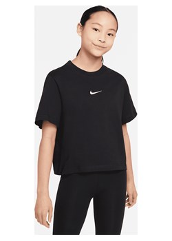 T-shirt dla dużych dzieci (dziewcząt) Nike Sportswear - Czerń ze sklepu Nike poland w kategorii Bluzki dziewczęce - zdjęcie 161521845