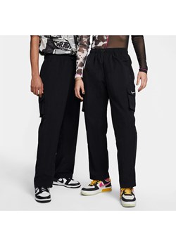 Damskie bojówki z tkaniny z wysokim stanem Nike Sportswear Essential - Czerń ze sklepu Nike poland w kategorii Spodnie damskie - zdjęcie 161521847
