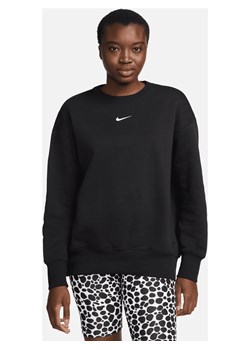 Damska bluza dresowa z półokrągłym dekoltem o kroju oversize Nike Sportswear Phoenix Fleece - Czerń ze sklepu Nike poland w kategorii Bluzy damskie - zdjęcie 161522169