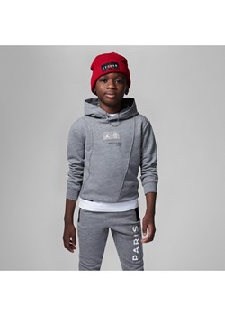 Bluza z kapturem z dzianiny dresowej dla małych dzieci Paris Saint-Germain Jordan - Szary ze sklepu Nike poland w kategorii Bluzy chłopięce - zdjęcie 161522969