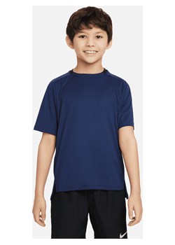 Koszulka treningowa dla dużych dzieci (chłopców) Dri-FIT Nike Multi - Niebieski ze sklepu Nike poland w kategorii T-shirty chłopięce - zdjęcie 161523249