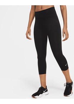Damskie legginsy typu capri ze średnim stanem Nike One - Czerń ze sklepu Nike poland w kategorii Spodnie damskie - zdjęcie 161523627