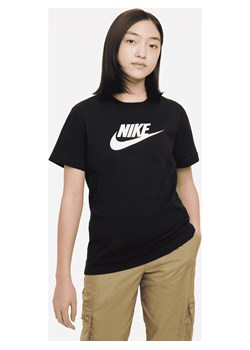 T-shirt dla dużych dzieci (dziewcząt) Nike Sportswear - Czerń ze sklepu Nike poland w kategorii Bluzki dziewczęce - zdjęcie 161523708