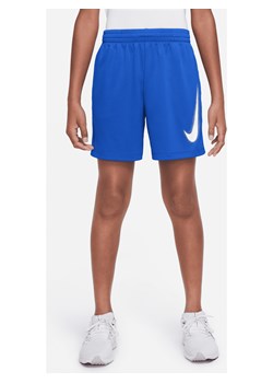 Spodenki treningowe Dri-FIT z nadrukiem dla dużych dzieci (chłopców) Nike Multi - Niebieski ze sklepu Nike poland w kategorii Spodenki chłopięce - zdjęcie 161524157