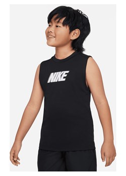 Koszulka treningowa bez rękawów dla dużych dzieci (chłopców) Nike Dri-FIT Multi+ - Czerń ze sklepu Nike poland w kategorii T-shirty chłopięce - zdjęcie 161524468