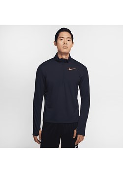 Męska koszulka do biegania z zamkiem 1/2 Nike Pacer - Niebieski ze sklepu Nike poland w kategorii T-shirty męskie - zdjęcie 161524848