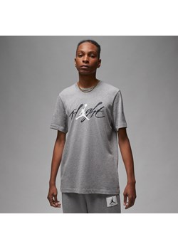 Męski T-shirt z nadrukiem Jordan - Szary ze sklepu Nike poland w kategorii T-shirty męskie - zdjęcie 161524886
