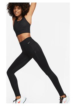 Damskie legginsy o pełnej długości z wysokim stanem i kieszeniami zapewniające mocne wsparcie Nike Go - Czerń ze sklepu Nike poland w kategorii Spodnie damskie - zdjęcie 161525239