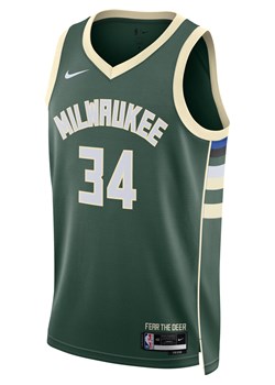 Koszulka męska Nike Dri-FIT NBA Swingman Milwaukee Bucks Icon Edition - Zieleń ze sklepu Nike poland w kategorii T-shirty męskie - zdjęcie 161525925