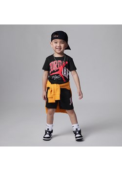Dwuczęściowy zestaw dla maluchów ze spodenkami Jordan (wersja domowa i wyjazdowa) - Czerń ze sklepu Nike poland w kategorii Komplety chłopięce - zdjęcie 161525999