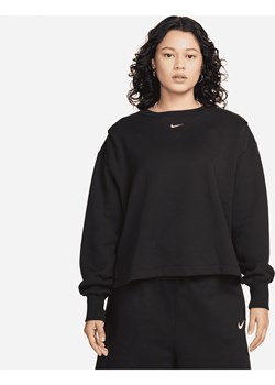 Damska bluza dresowa z dzianiny dresowej o kroju oversize z półokrągłym dekoltem Nike Sportswear Modern Fleece - Czerń ze sklepu Nike poland w kategorii Bluzy damskie - zdjęcie 161526159