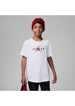 T-shirt dla dużych dzieci z grafiką Jordan Jumpman Sustainable - Biel ze sklepu Nike poland w kategorii T-shirty chłopięce - zdjęcie 161526179