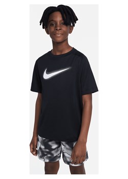 Koszulka treningowa z nadrukiem dla dużych dzieci (chłopców) Nike Dri-FIT Multi - Czerń ze sklepu Nike poland w kategorii T-shirty chłopięce - zdjęcie 161526348