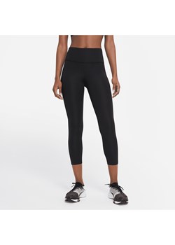 Damskie legginsy ze średnim stanem o skróconym kroju do biegania Nike Fast - Czerń ze sklepu Nike poland w kategorii Spodnie damskie - zdjęcie 161526379