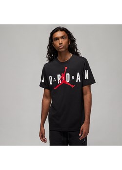 Męski elastyczny T-shirt Jordan Air - Czerń ze sklepu Nike poland w kategorii T-shirty męskie - zdjęcie 161526476