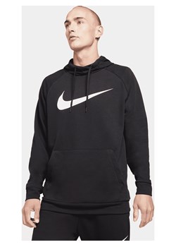 Męska bluza z kapturem i nadrukiem do fitnessu Nike Dry Graphic - Czerń ze sklepu Nike poland w kategorii Bluzy męskie - zdjęcie 161526508