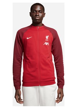 Męska dzianinowa kurtka piłkarska z zamkiem na całej długości Nike Liverpool F.C. Academy Pro - Czerwony ze sklepu Nike poland w kategorii Bluzy męskie - zdjęcie 161526566