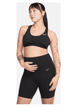 Damskie ciążowe kolarki z wysokim stanem i kieszeniami zapewniające delikatne wsparcie Nike Zenvy (M) 21 cm - Czerń ze sklepu Nike poland w kategorii Spodenki ciążowe - zdjęcie 161527627