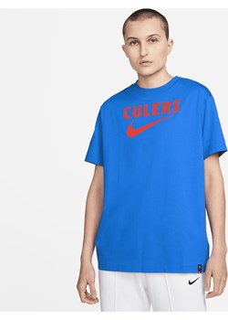 Damski T-shirt piłkarski FC Barcelona Swoosh - Niebieski ze sklepu Nike poland w kategorii Bluzki damskie - zdjęcie 161528008